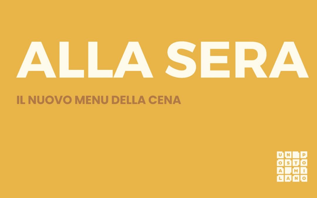 Il nuovo menu della cena